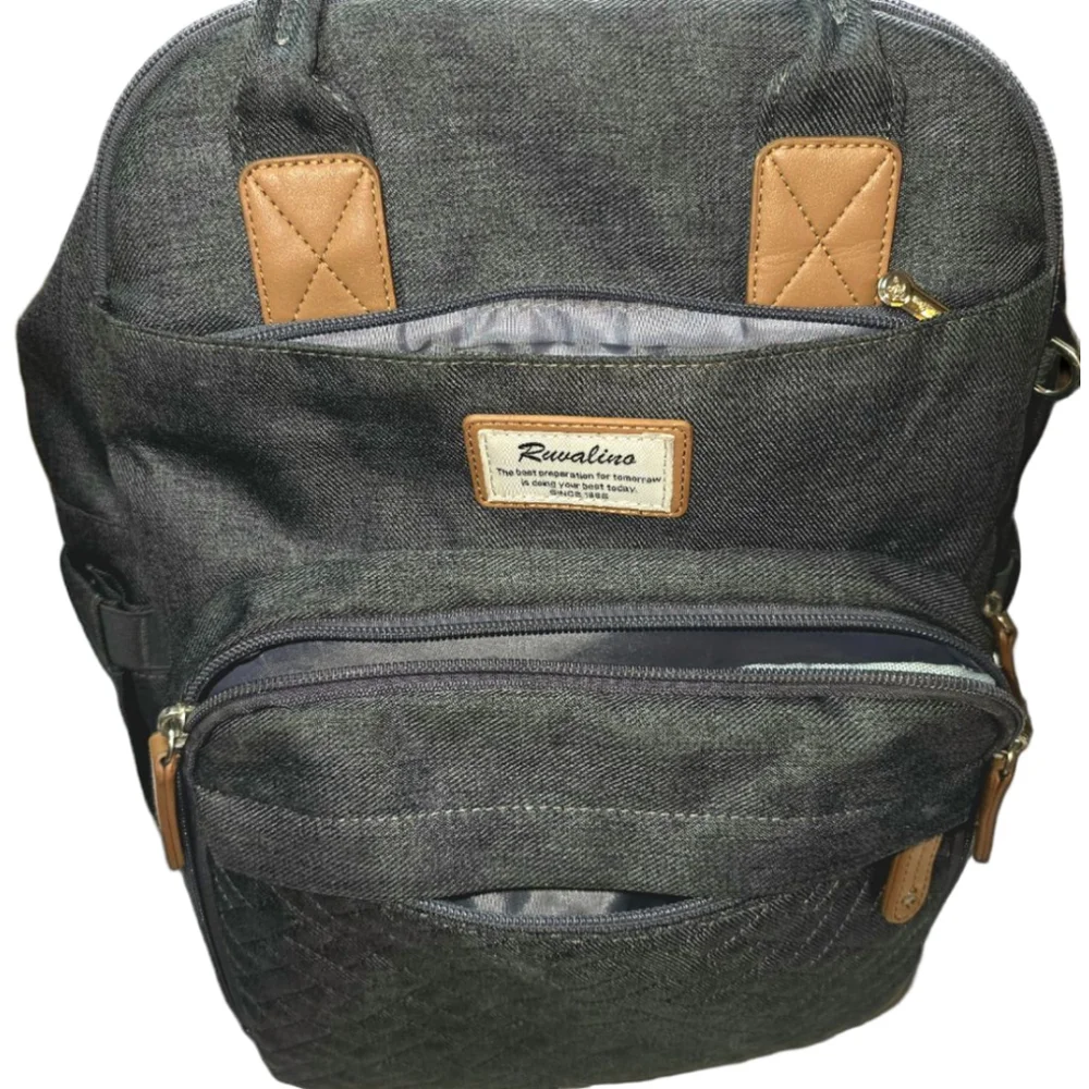 Women's Ruvalino Baby Bag One Size Gray Brown Diaper Backpack